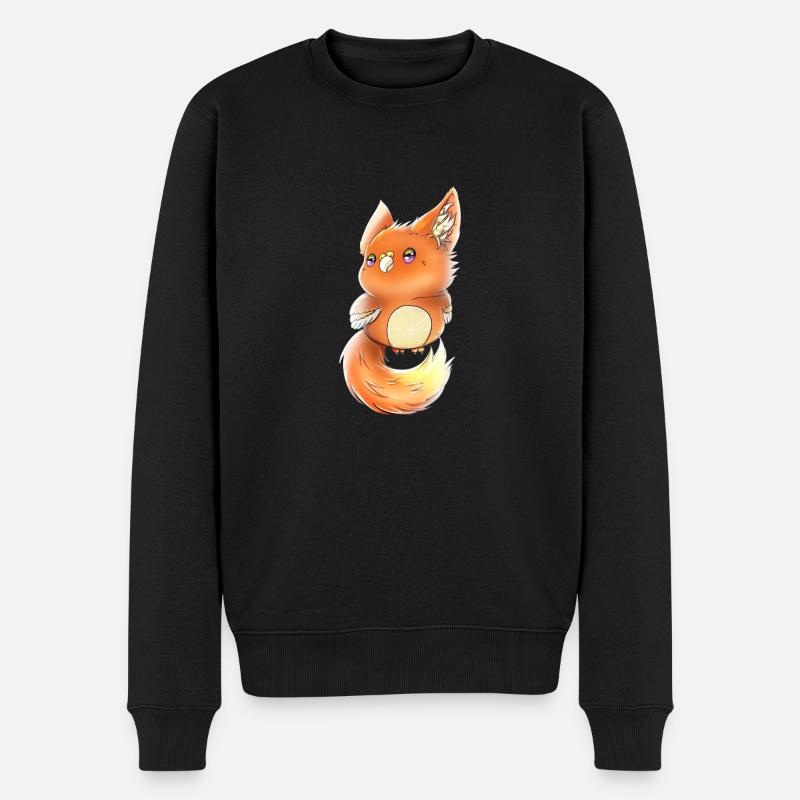 Lupifowl orange edition - Männer Premium Bio Pullover - Schwarz