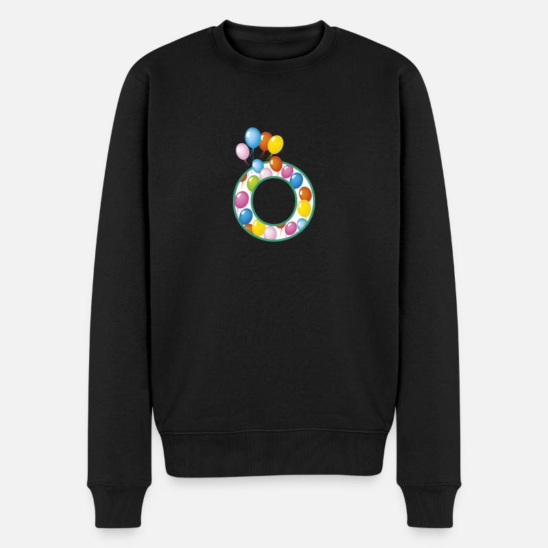Buchstabe O Luftballons - Männer Premium Bio Pullover - Schwarz