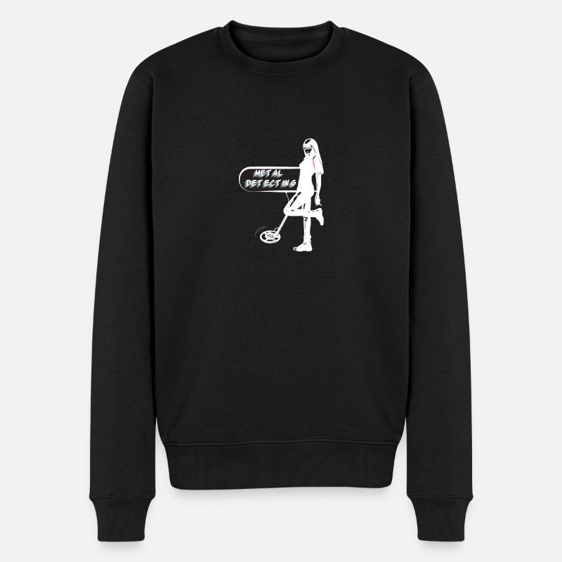 Chasseur de trésors sexy avec détecteur de métaux - Pull Premium bio Homme - noir