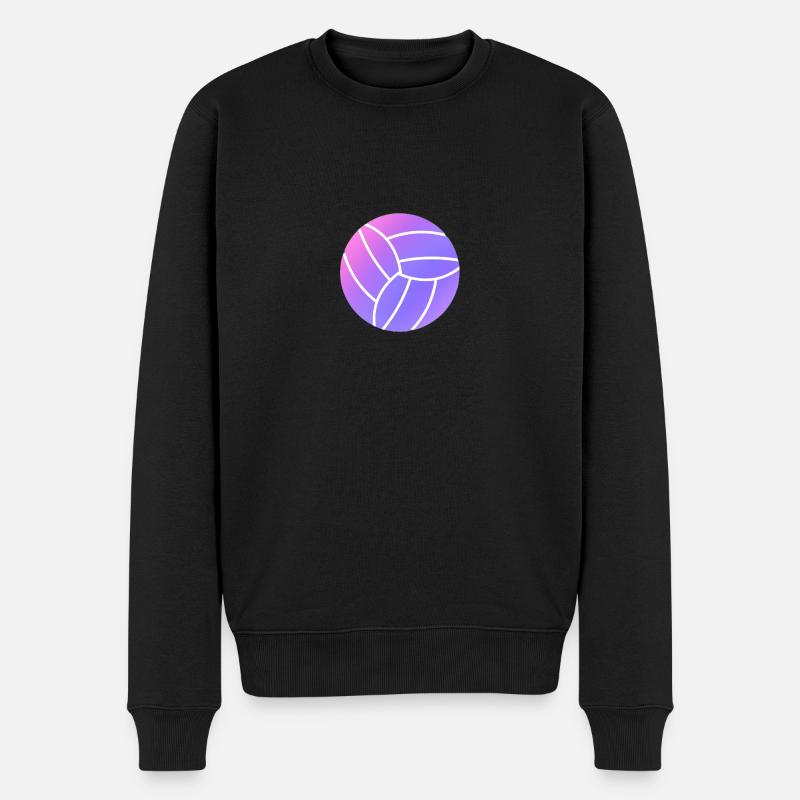 Volleyball arc-en-ciel - Pull Premium bio Homme - noir