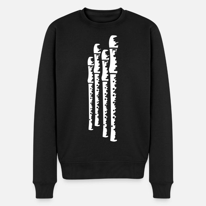 Flûtes - Pull Premium bio Homme - noir