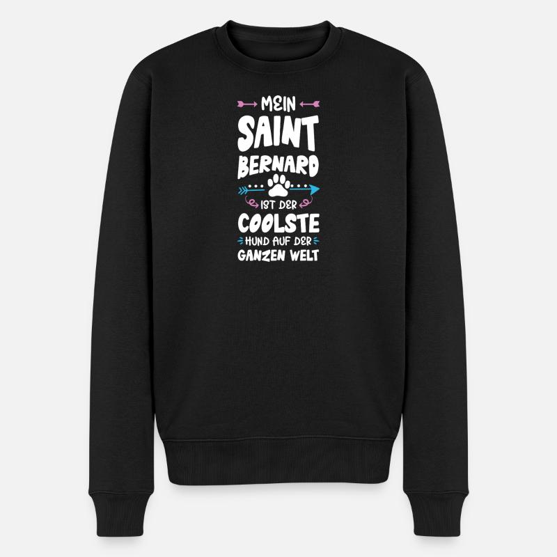 Dicton du chien de Saint-Bernard - Pull Premium bio Homme - noir