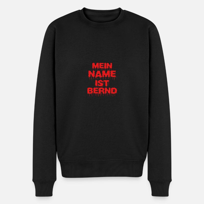 Bernd - Männer Premium Bio Pullover - Schwarz