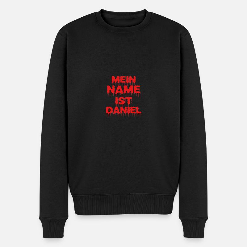 Daniel - Männer Premium Bio Pullover - Schwarz