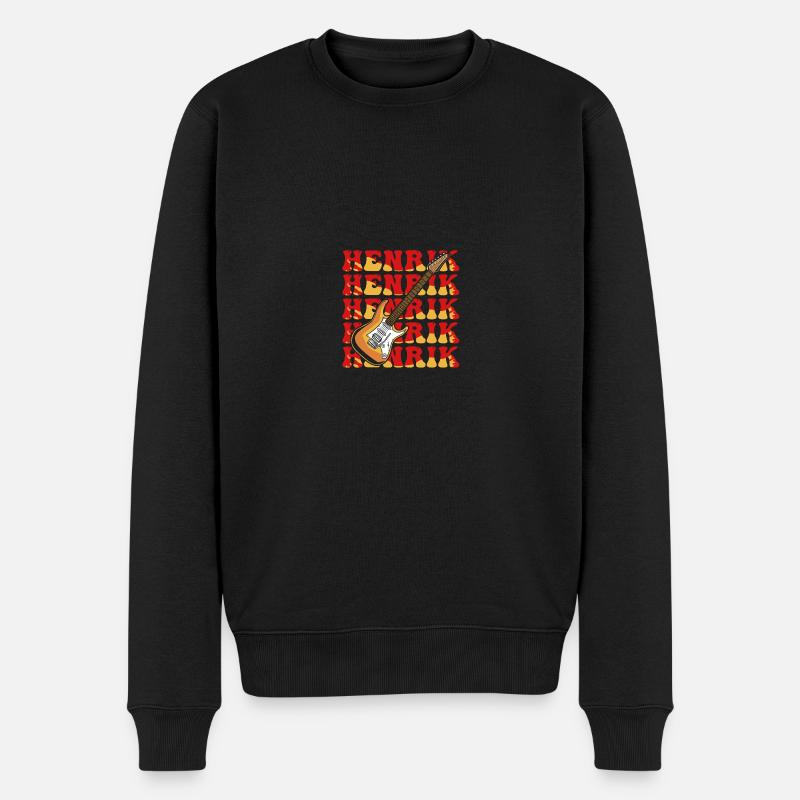 Henrik - Männer Premium Bio Pullover - Schwarz