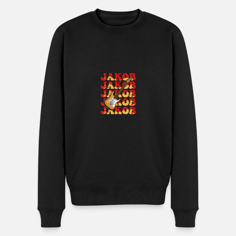 Jakob - Männer Premium Bio Pullover - Schwarz