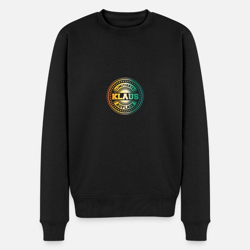 Klaus - Männer Premium Bio Pullover - Schwarz