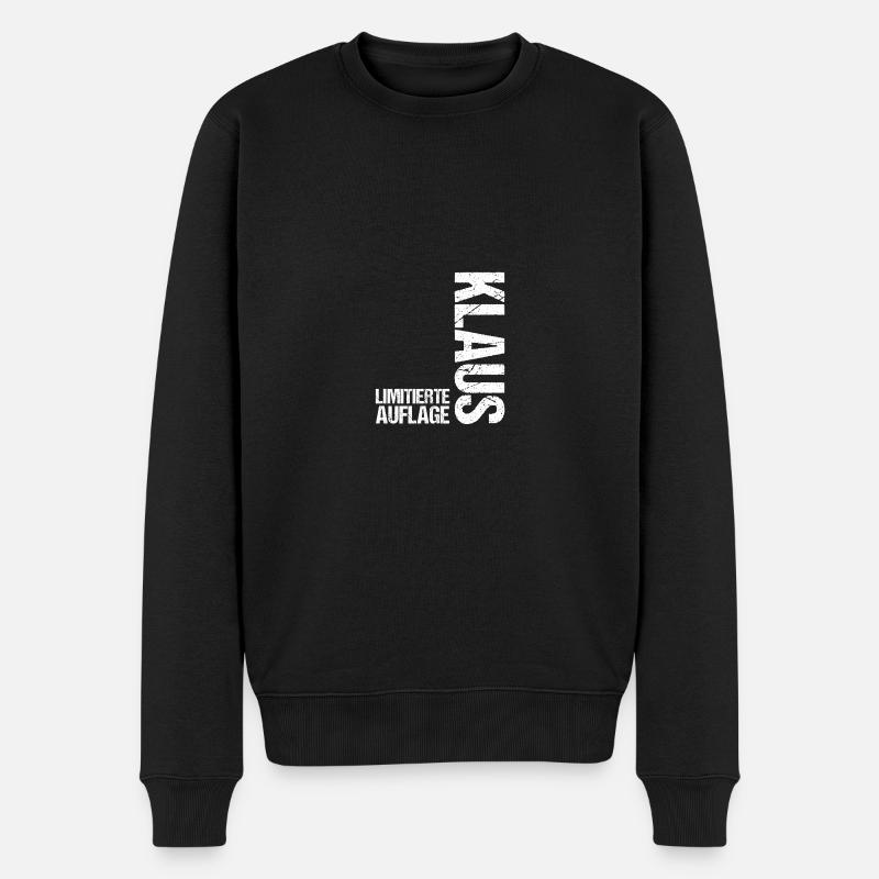 Klaus - Männer Premium Bio Pullover - Schwarz
