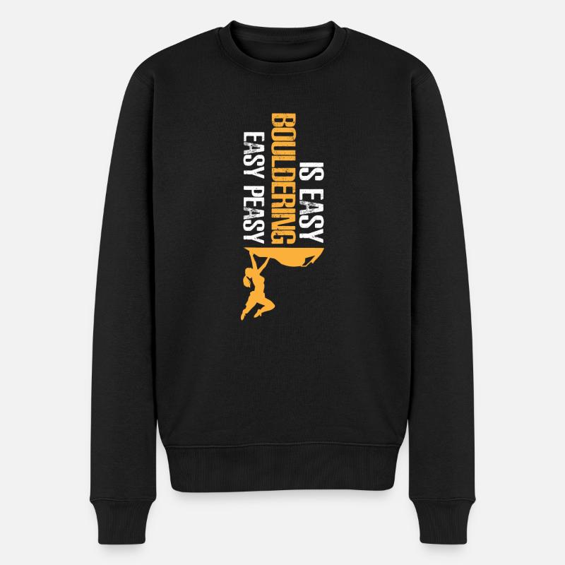Bouldern - Männer Premium Bio Pullover - Schwarz
