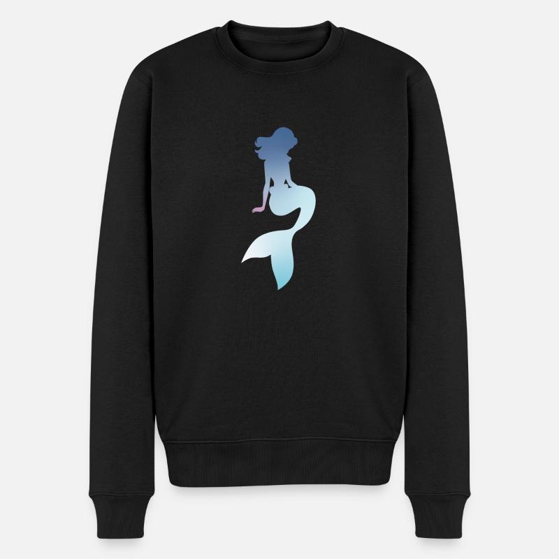 Meerjungfrau - Männer Premium Bio Pullover - Schwarz