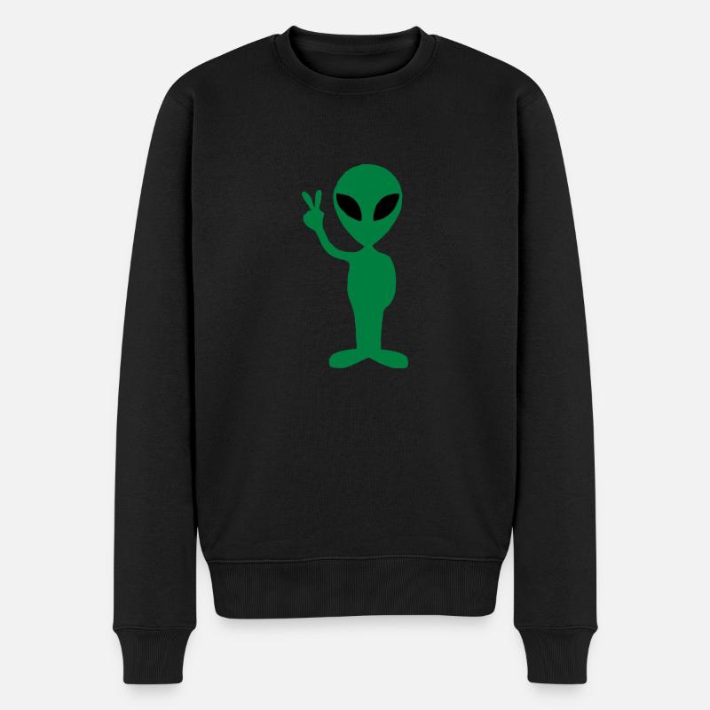 Extraterrestre vert - Pull Premium bio Homme - noir