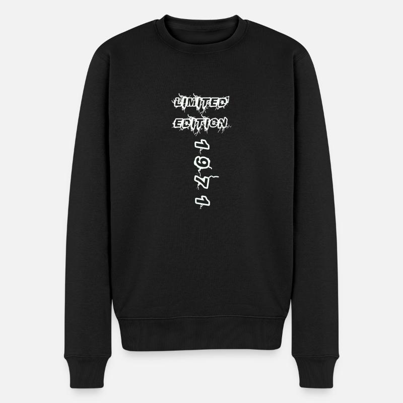1971 - Männer Premium Bio Pullover - Schwarz