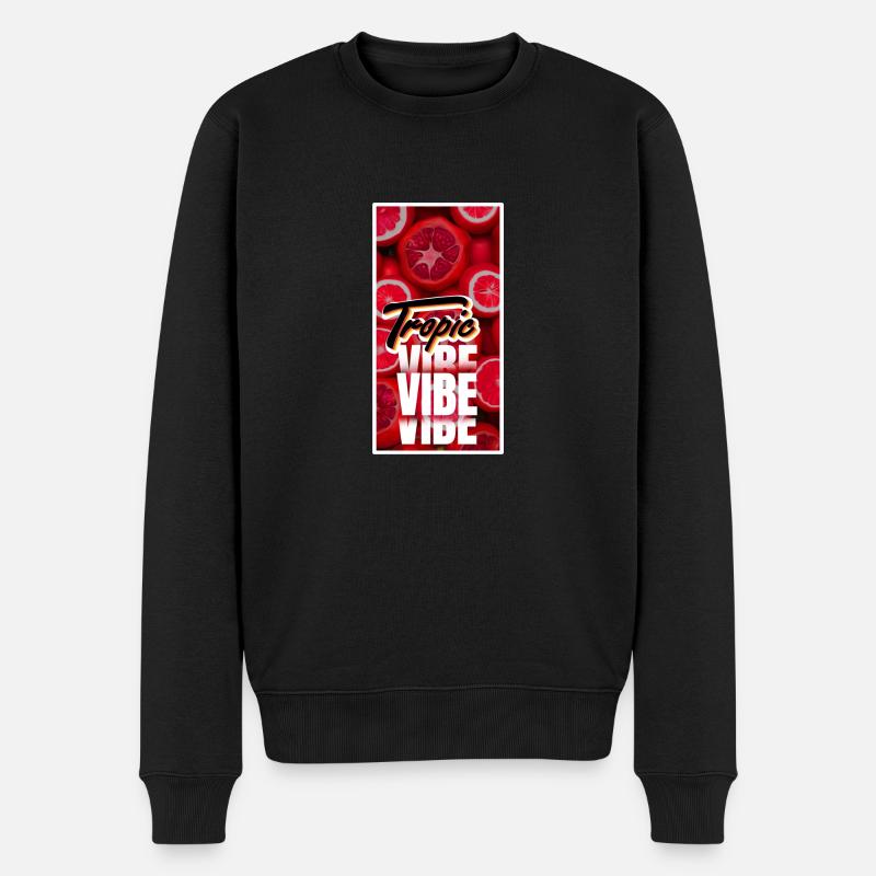 Tropic Vibe - Männer Premium Bio Pullover - Schwarz