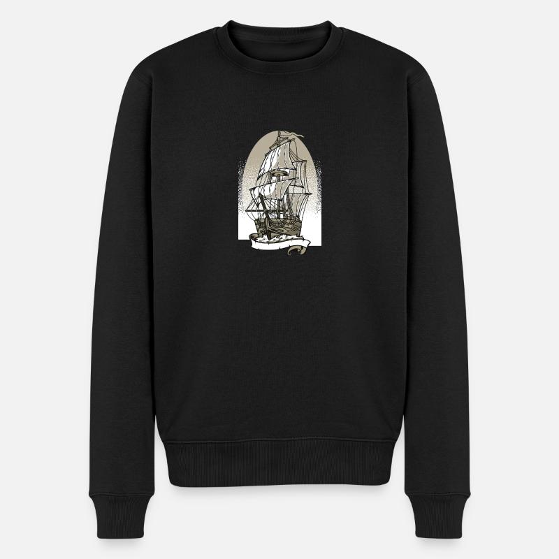 bateau bateau bateau Segelschidd skipper de Noël - Pull Premium bio Homme - noir