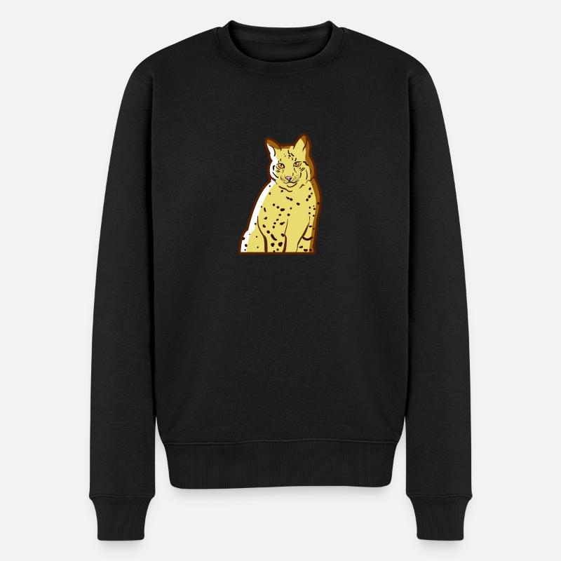 Chat sauvage lynx chat - Pull Premium bio Homme - noir