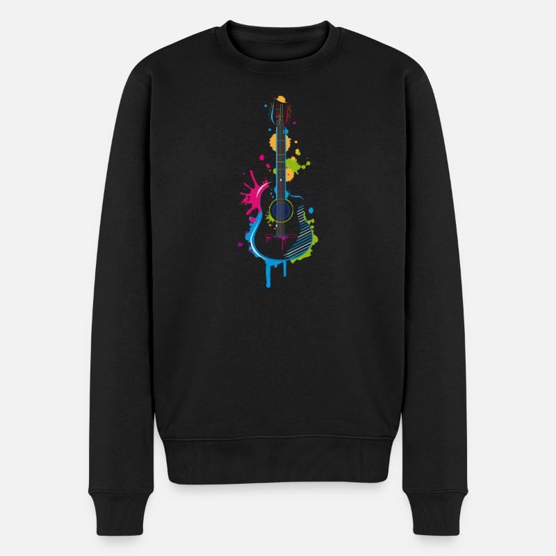 guitare Graffiti - Pull Premium bio Homme - noir