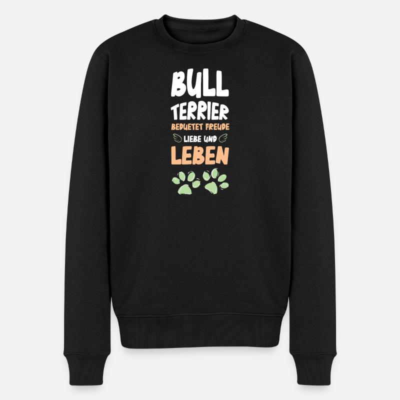 Vie amoureuse du Bull Terrier - Pull Premium bio Homme - noir