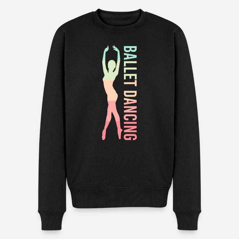 Balletttänzer - Männer Premium Bio Pullover - Schwarz