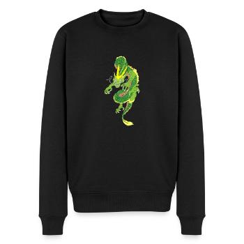 Japan Drache Anime by The Manzanita´s - Männer Premium Bio Pullover - Schwarz - Vorne - Nico (187cm)
