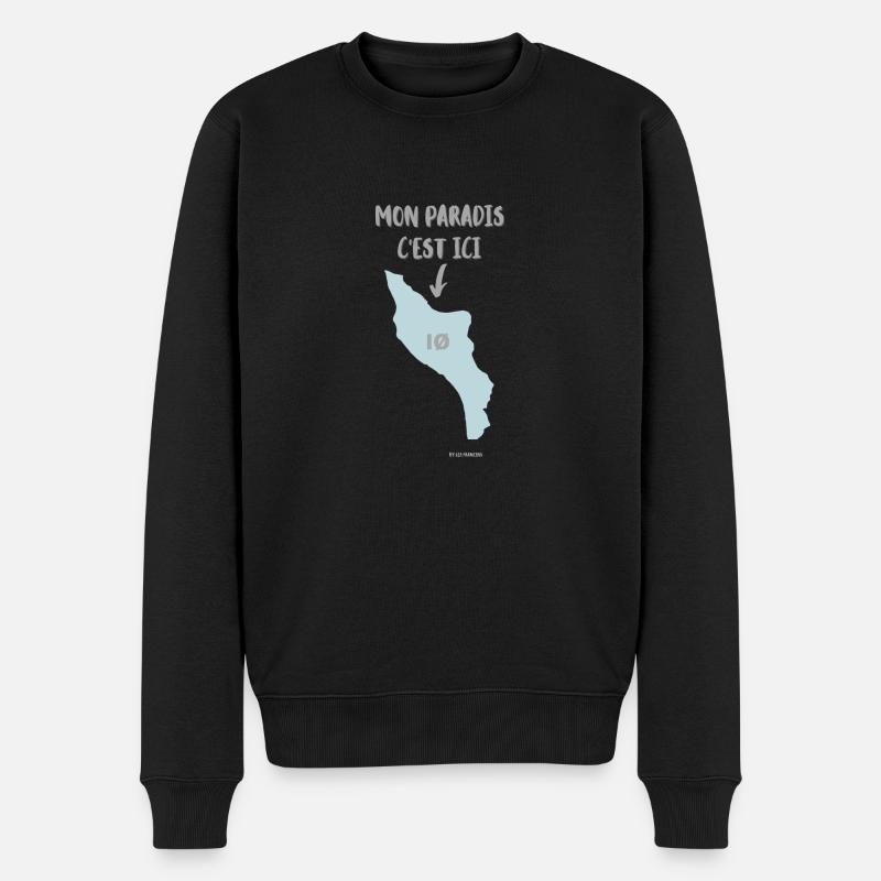 Moon paradis , serie ile d'Oléron - Pull Premium bio Homme - noir