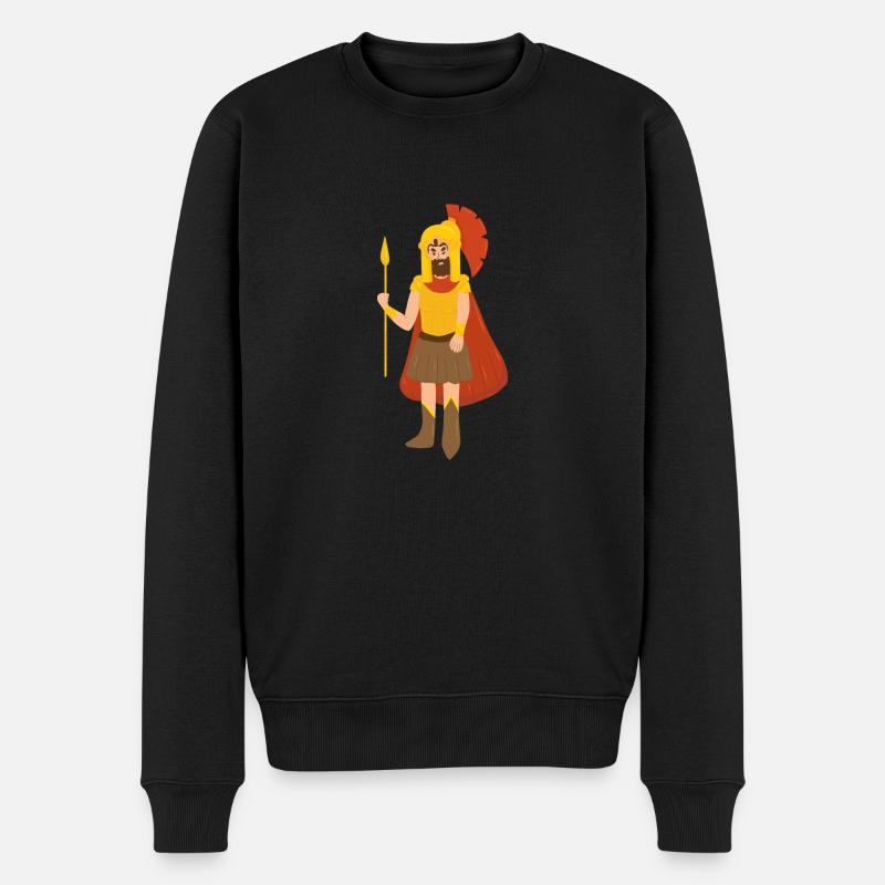 Ares - Männer Premium Bio Pullover - Schwarz