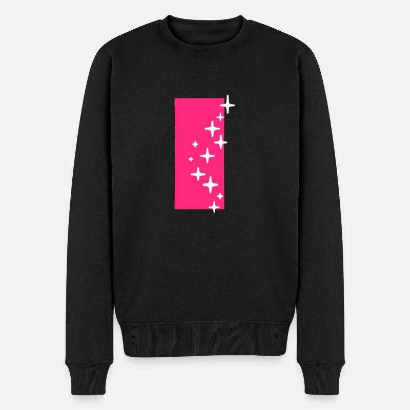 Lettre I Paillettes - Pull Premium bio Homme - noir