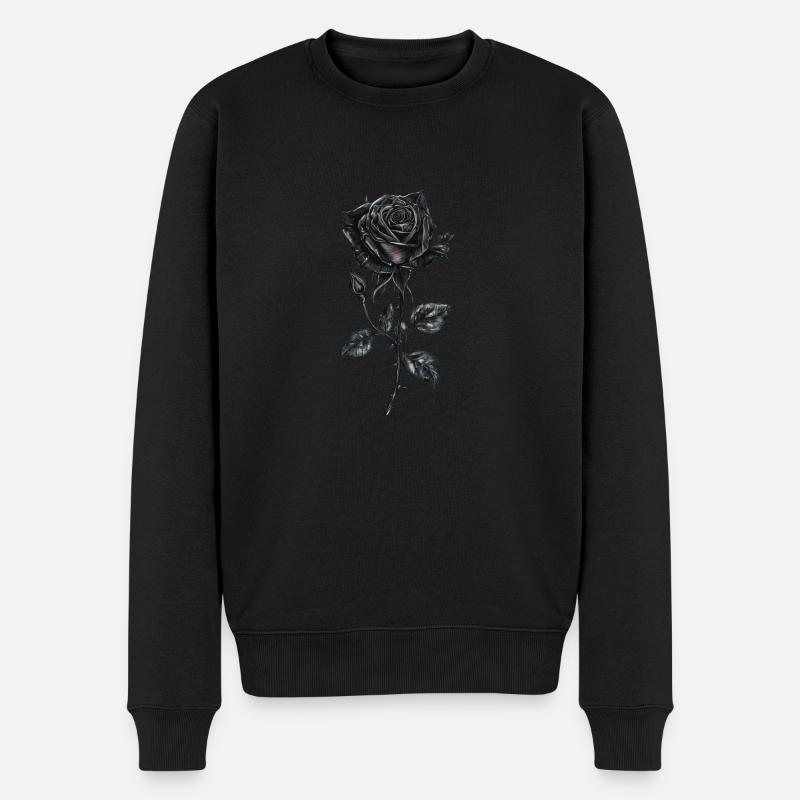 Rose noire - Pull Premium bio Homme - noir