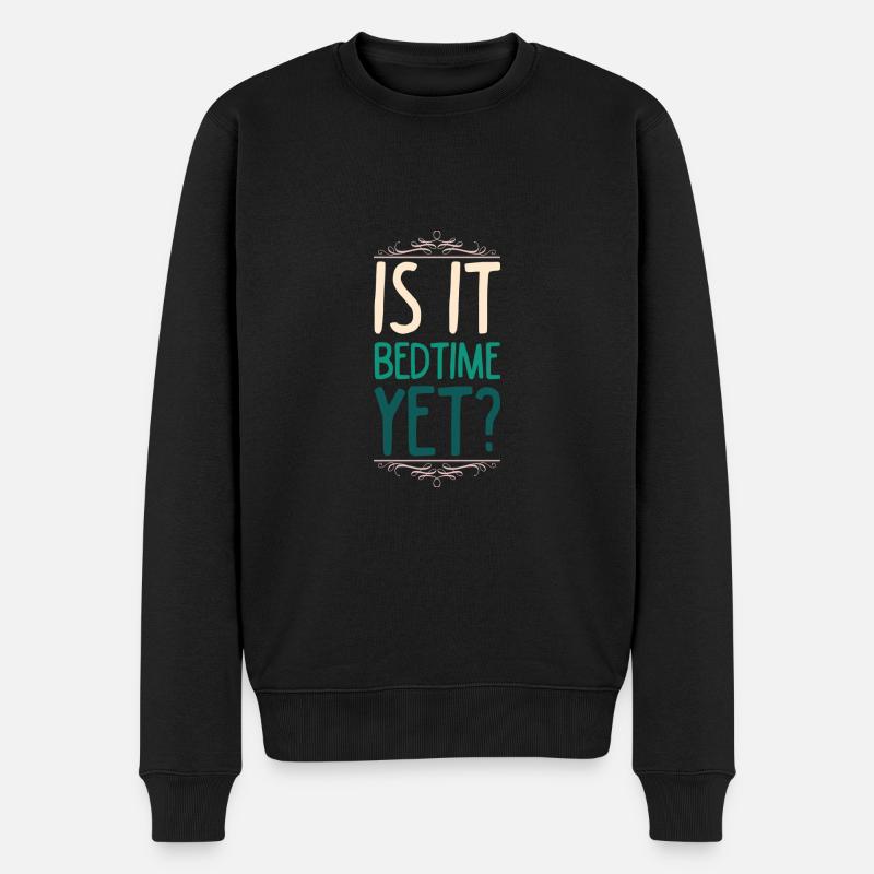 schlafenszeit schlafen - Männer Premium Bio Pullover - Schwarz