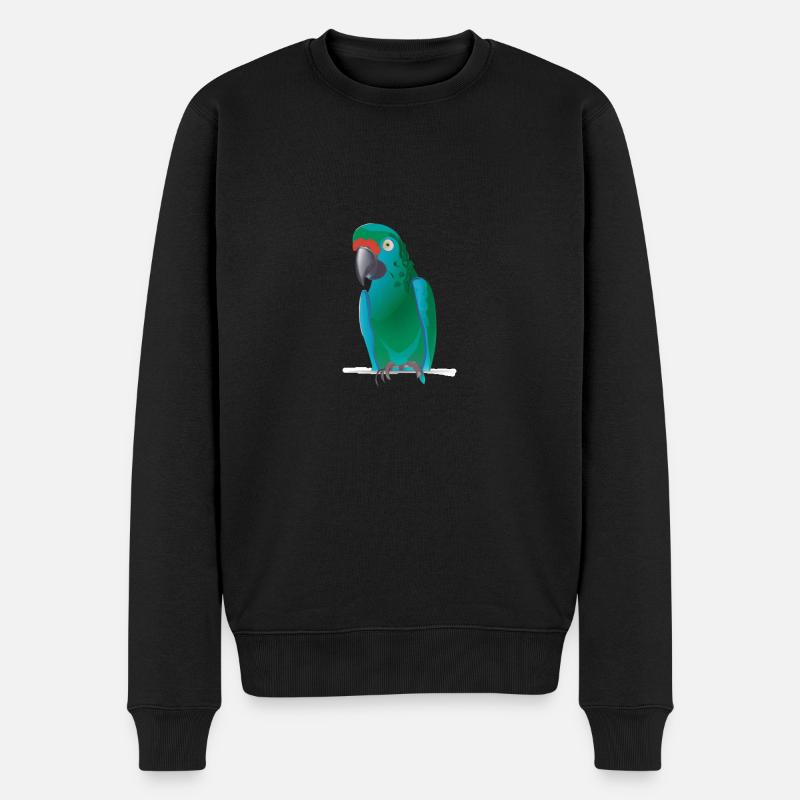 Illustration de perroquet - Pull Premium bio Homme - noir