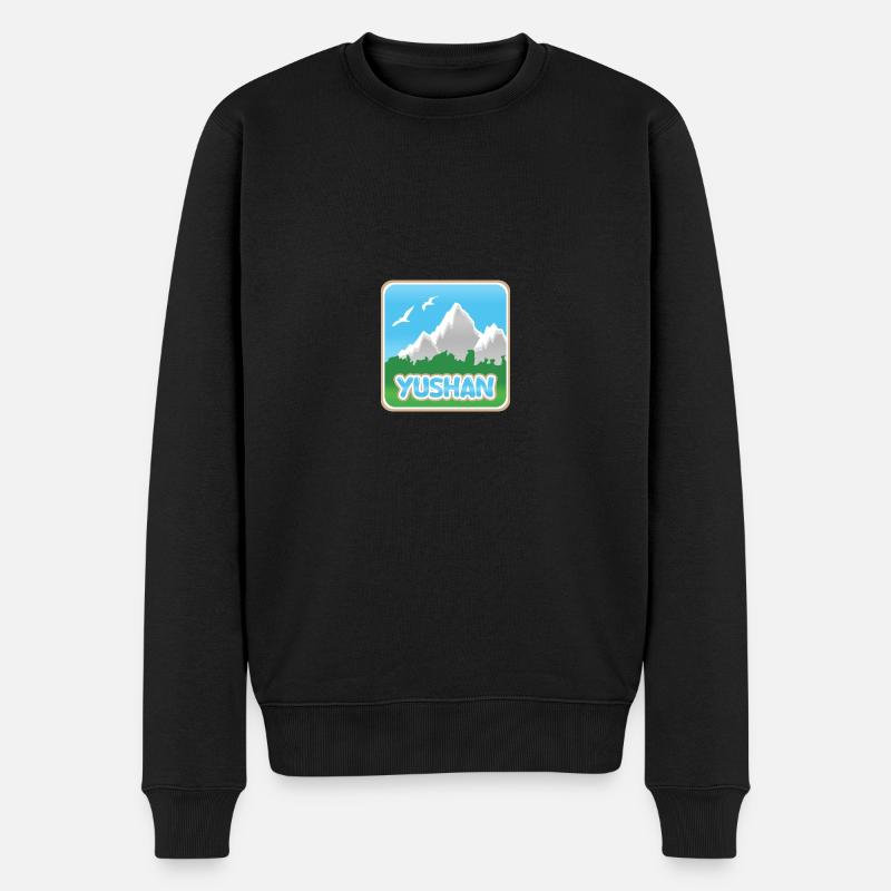 Bergsport Yushan - Männer Premium Bio Pullover - Schwarz