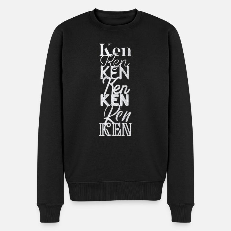 Ken - Männer Premium Bio Pullover - Schwarz