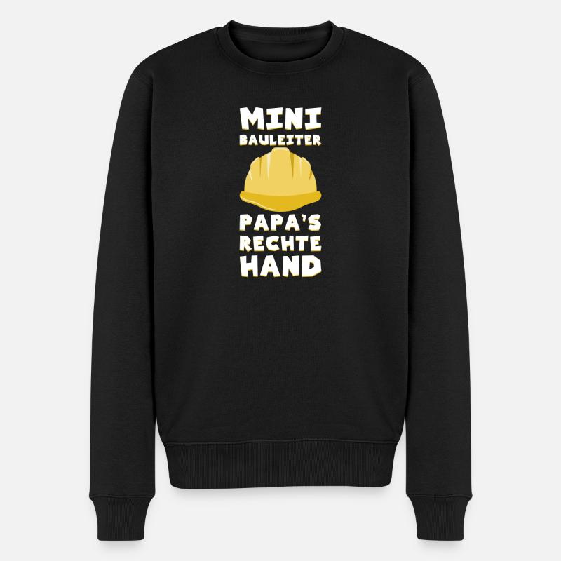 Baby Kind Bauleiter Baustelle Geschenk - Männer Premium Bio Pullover - Schwarz