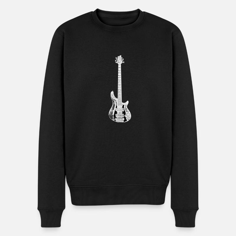 Bass- - Männer Premium Bio Pullover - Schwarz