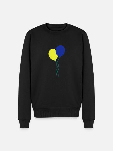 luftballons - Männer Premium Bio Pullover - Schwarz