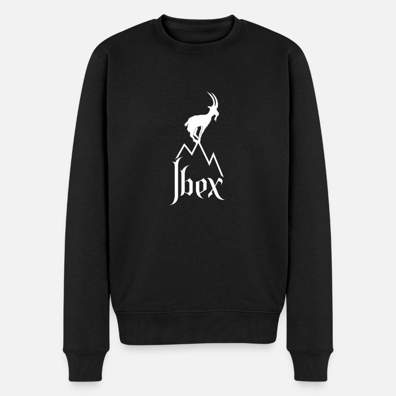 ibex blanc - Pull Premium bio Homme - noir