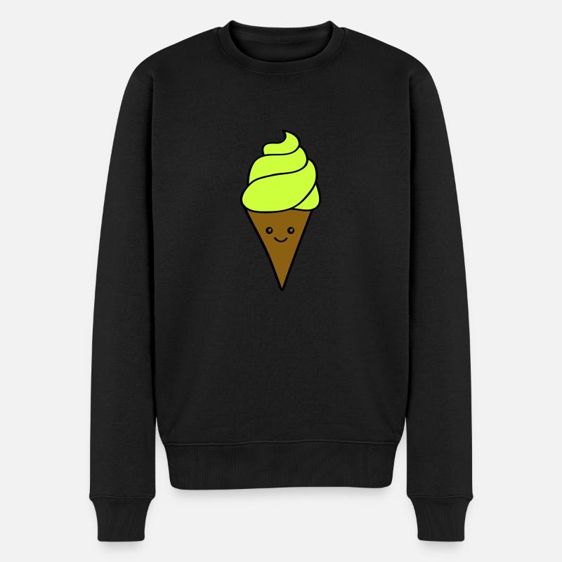 Icecream Smile - Männer Premium Bio Pullover - Schwarz