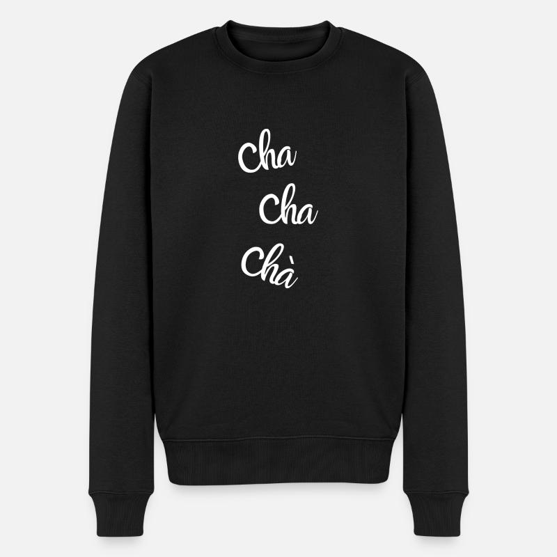 Cha Cha Cha Humor - Männer Premium Bio Pullover - Schwarz
