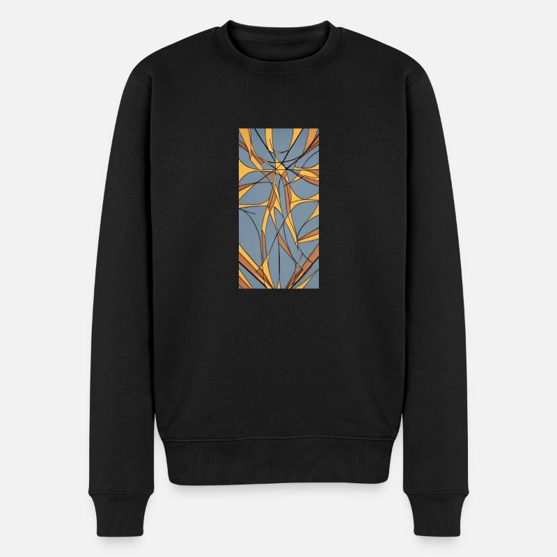 Abstrakte Kunst - Männer Premium Bio Pullover - Schwarz