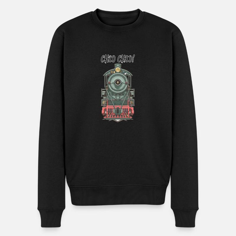ZÜGE - Männer Premium Bio Pullover - Schwarz
