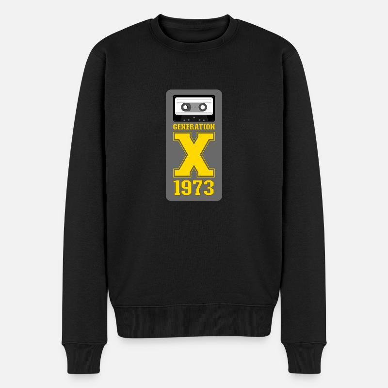 1973 Generation X Punk - Männer Premium Bio Pullover - Schwarz