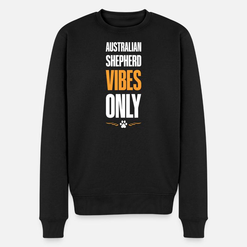 Vibrations de berger australien - Pull Premium bio Homme - noir