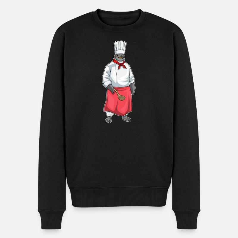 Penguin Chef Chef chapeau Cuisine - Pull Premium bio Homme - noir