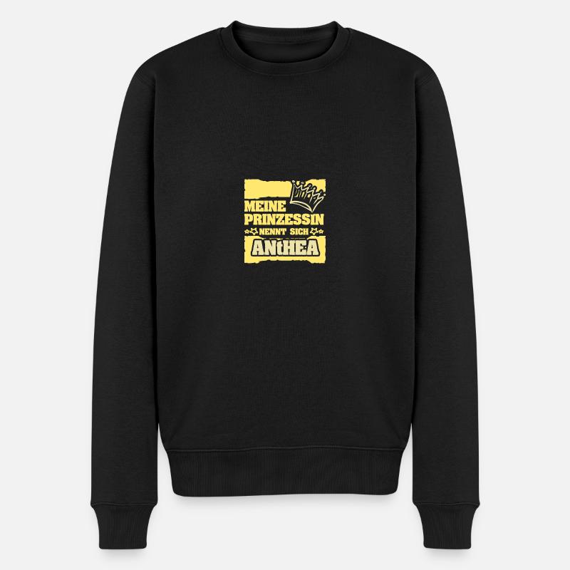 Maedchenname Anthea - Männer Premium Bio Pullover - Schwarz