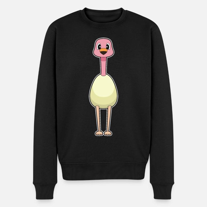 Oeuf flamant rose - Pull Premium bio Homme - noir