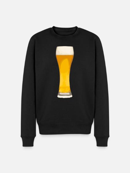 Weizener Glasbier - Männer Premium Bio Pullover - Schwarz