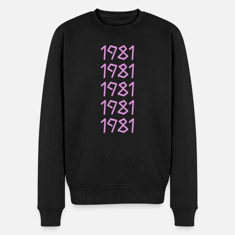 1981 - Männer Premium Bio Pullover - Schwarz
