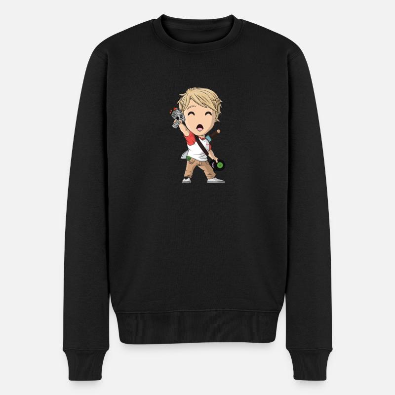 Tommyinnit Cartoon - Männer Premium Bio Pullover - Schwarz