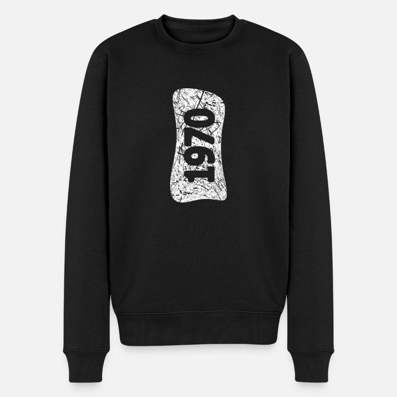 1970 - Männer Premium Bio Pullover - Schwarz