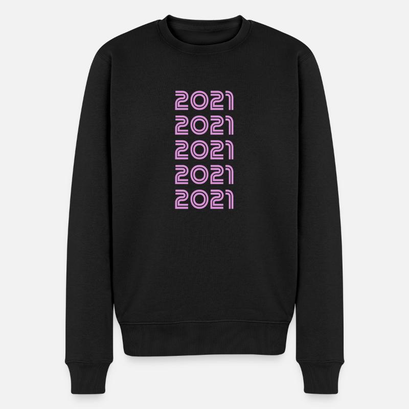 2021 - Männer Premium Bio Pullover - Schwarz