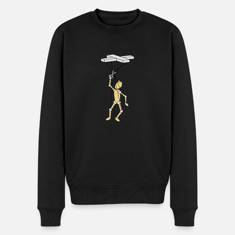 Marionette - Pull Premium bio Homme - noir